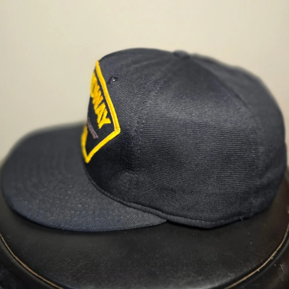 Vintage Military USS Midway CV-41 Naval Aircraft Carrier USA War Snapback Hat